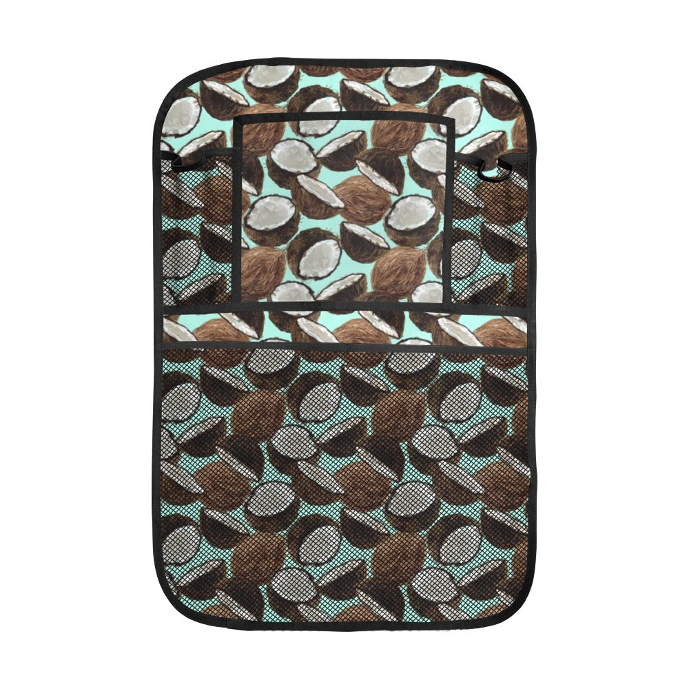 Coconut Pattern Print Design 03 Car Seat Back Organizer