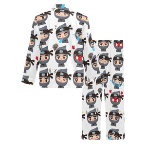 Cute ninja design pattern Men's Long Pajama Set