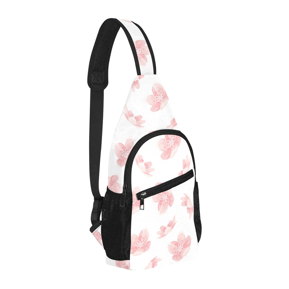 Pink sakura cherry blossom pattern All Over Print Chest Bag