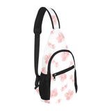 Pink sakura cherry blossom pattern All Over Print Chest Bag