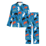 Colorful rhino pattern Men's Long Pajama Set