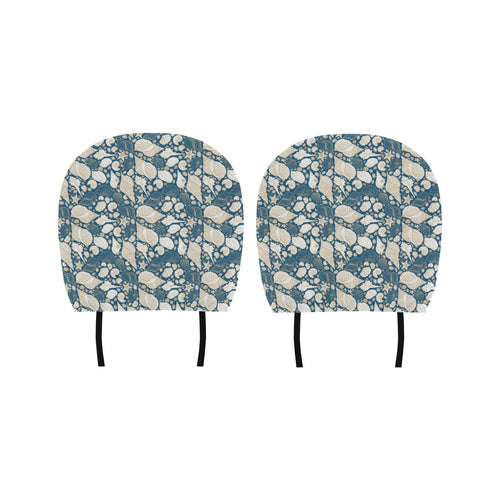 Sea turtle Polynesian Tribal design pattern Car Headrest Cover