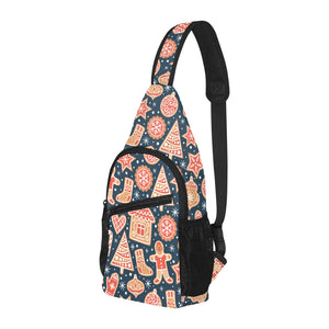 Christmas gingerbread cookie pattern All Over Print Chest Bag