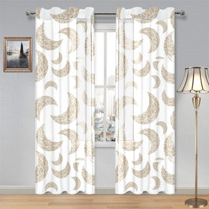 Cool gold moon abstract pattern Gauze Curtain