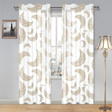 Cool gold moon abstract pattern Gauze Curtain