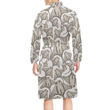 Stingray Pattern Print Design 05 Men's Long Sleeve Belted Night Robe