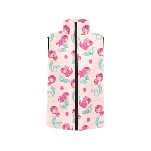 Cute little mermaid pattern Men's Padded Vest