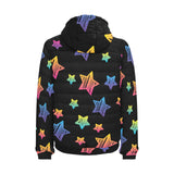 Colorful star pattern Men's Padded Hooded Jacket