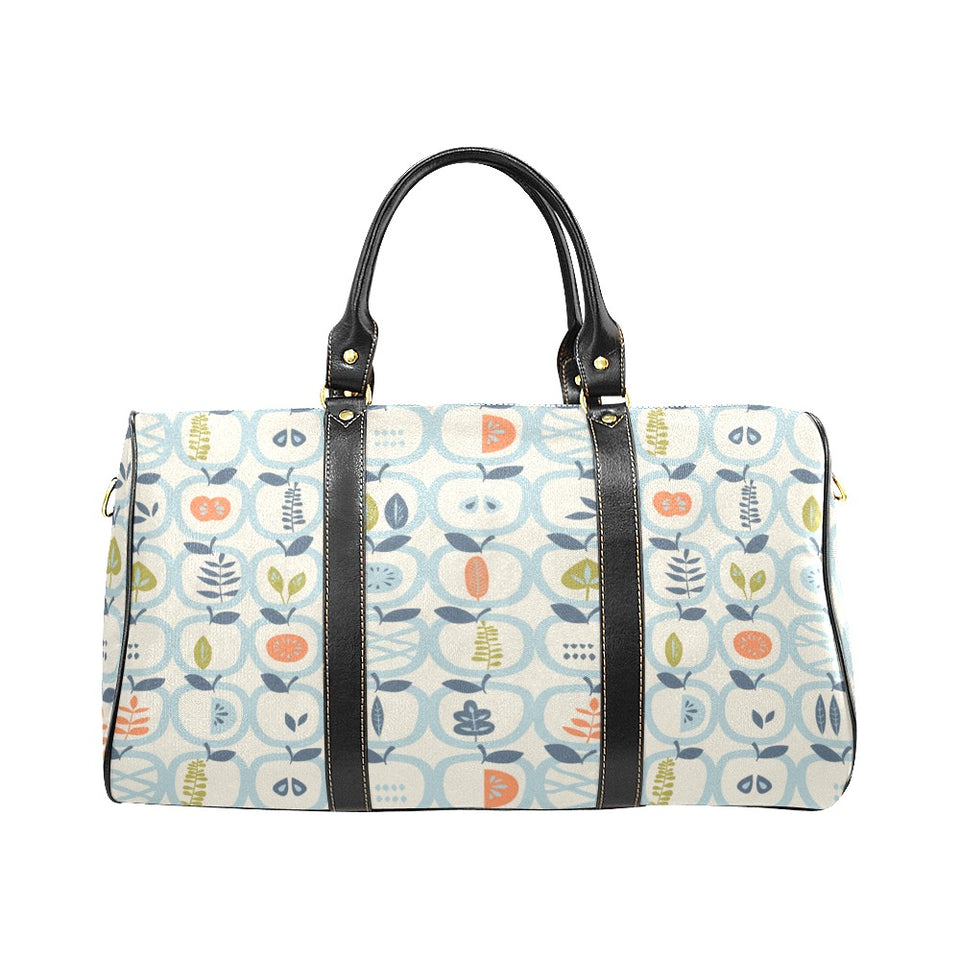 apples leaves pattern Travel Bag