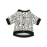 Leopard skin print pattern All Over Print Pet Dog Round Neck Fuzzy Shirt