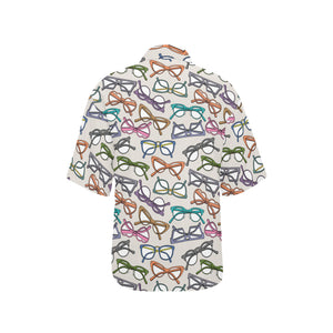 Sun Glasses Pattern Print Design 01 Women's All Over Print Hawaiian Shirt