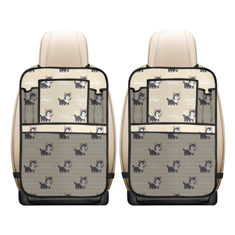 Cute Siberian Husky Car Seat Back Organizer