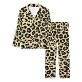 Leopard print design pattern Women's Long Pajama Set