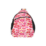 Lips Pattern Print Design 01 All Over Print Chest Bag