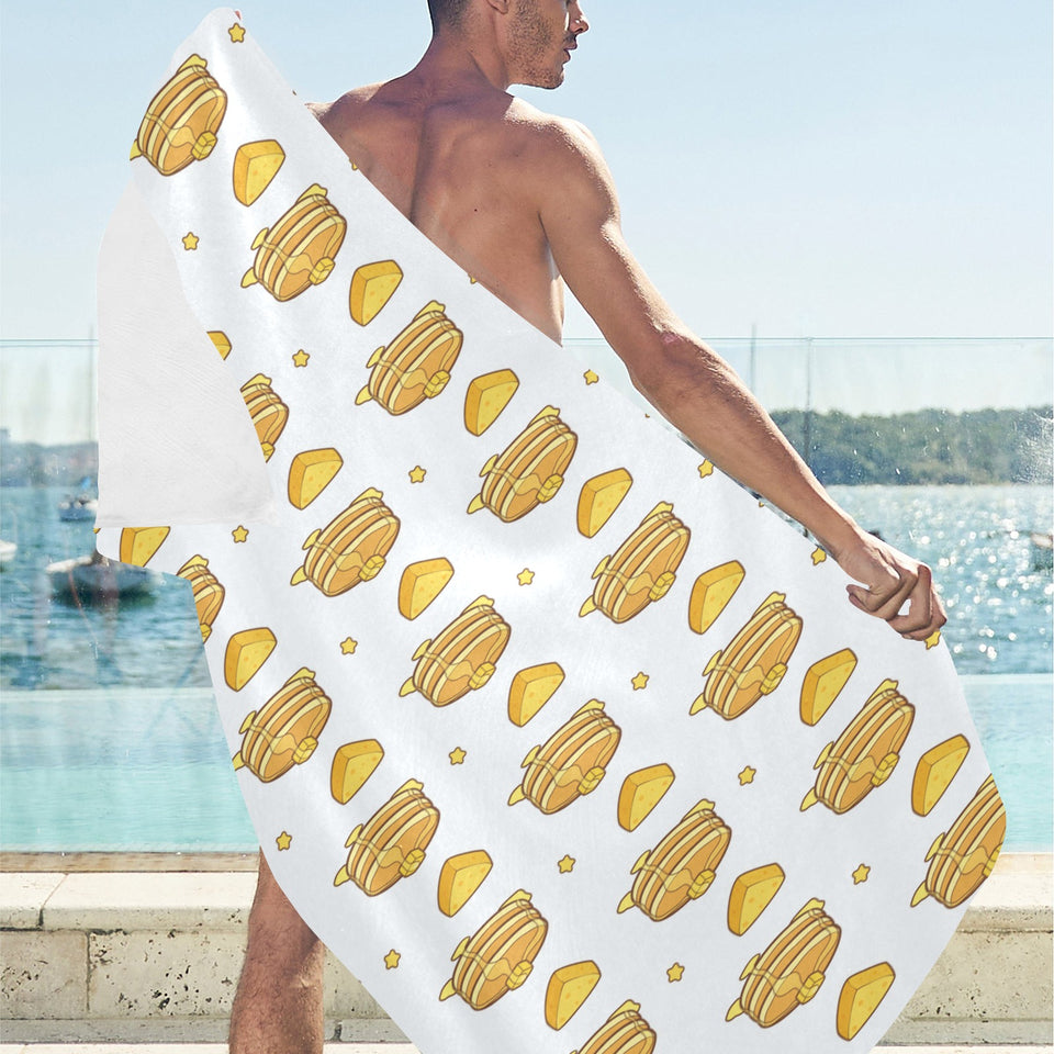 Pancake Pattern Print Design 03 Beach Towel