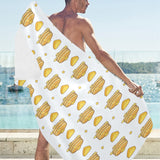 Pancake Pattern Print Design 03 Beach Towel