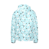 Seagull Pattern Print Design 01 Kids' Boys' Girls' Padded Hooded Jacket