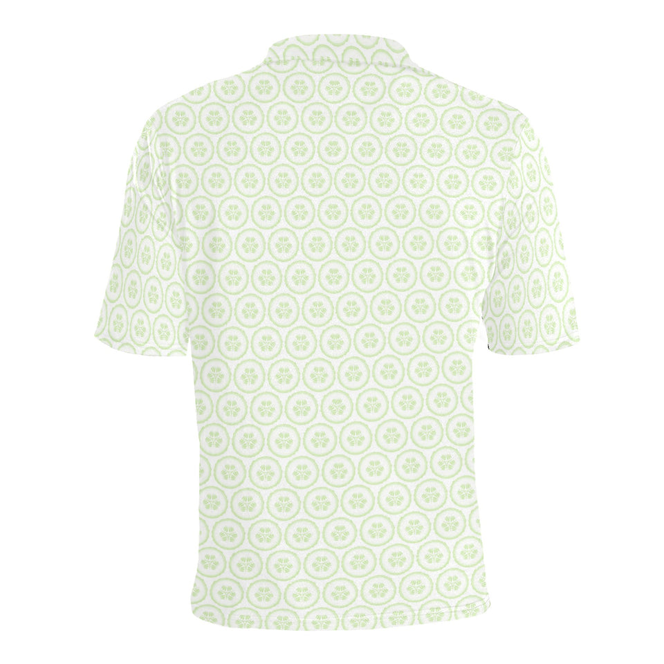 Cucumber pattern background Men's All Over Print Polo Shirt