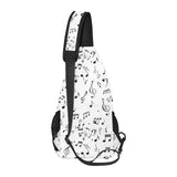 Music Notes Pattern Print Design 04 All Over Print Chest Bag