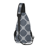nautical steering wheel rope pattern All Over Print Chest Bag