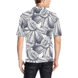 Guava tropical hand drawn pattern Men's All Over Print Polo Shirt
