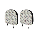 Pigeon Pattern Print Design 04 Car Headrest Cover