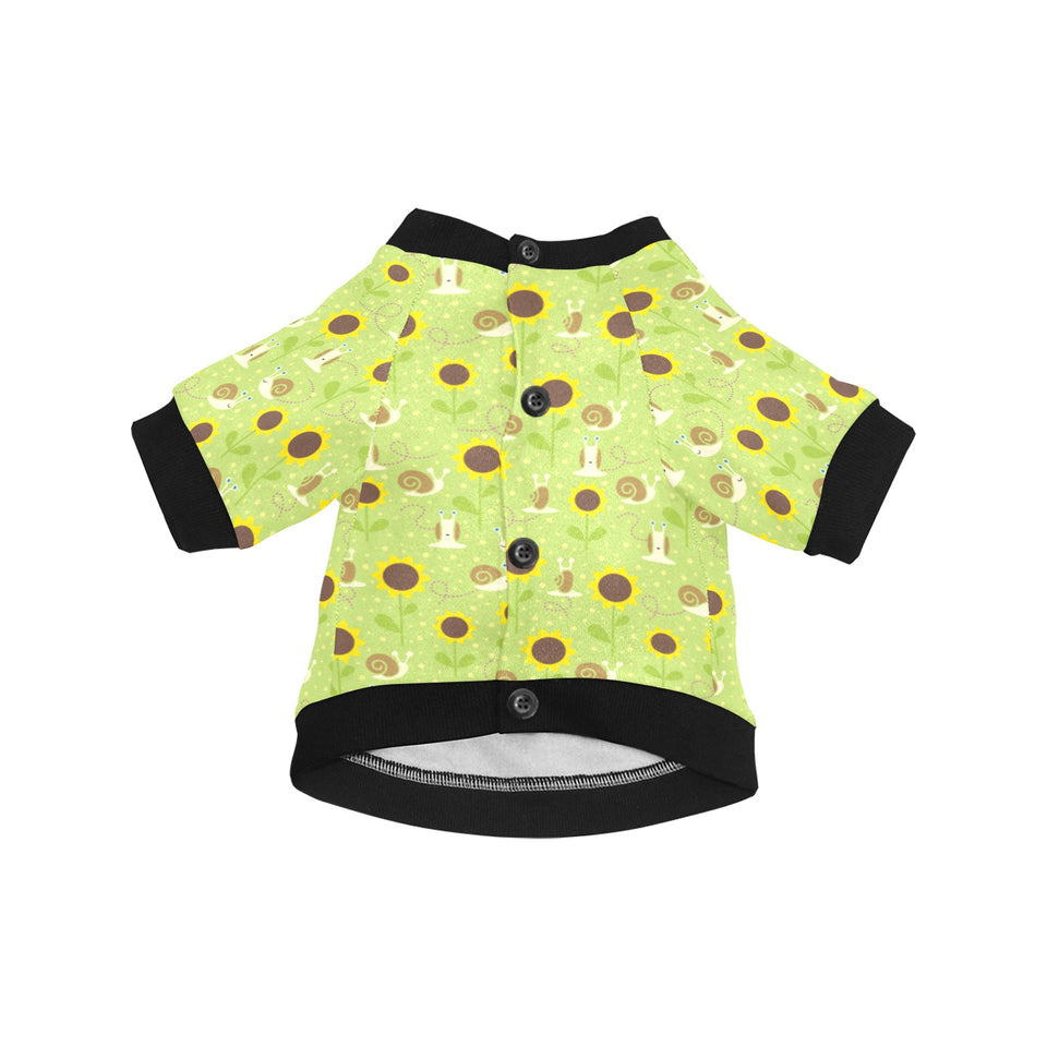 Snail Pattern Print Design 01 All Over Print Pet Dog Round Neck Fuzzy Shirt