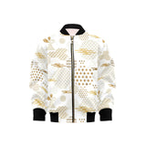 Beautiful gold japanese pattern Kids' Boys' Girls' Bomber Jacket