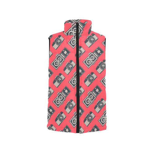 Camera Pattern Print Design 05 Men's Padded Vest