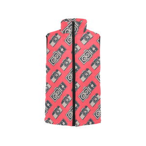 Camera Pattern Print Design 05 Men's Padded Vest