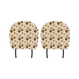 Coconut Pattern Print Design 05 Car Headrest Cover