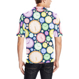 Colorful clock background Men's All Over Print Polo Shirt