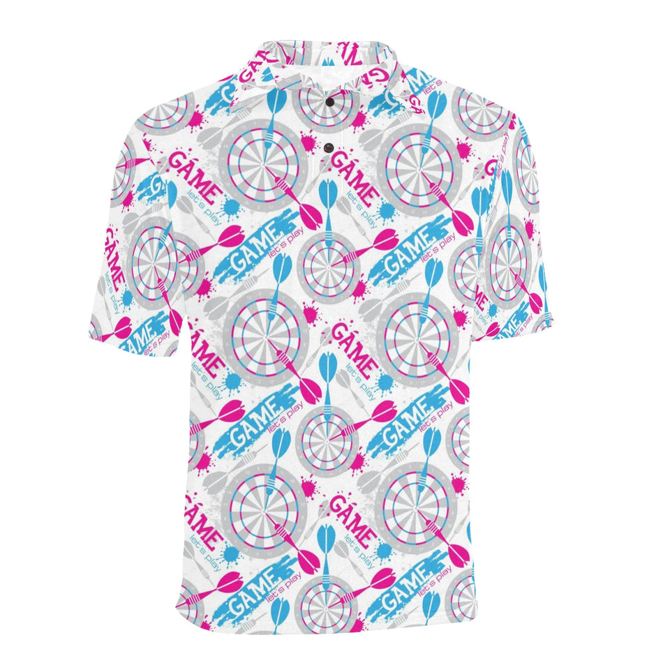 Darts Pattern Print Design 01 Men's All Over Print Polo Shirt