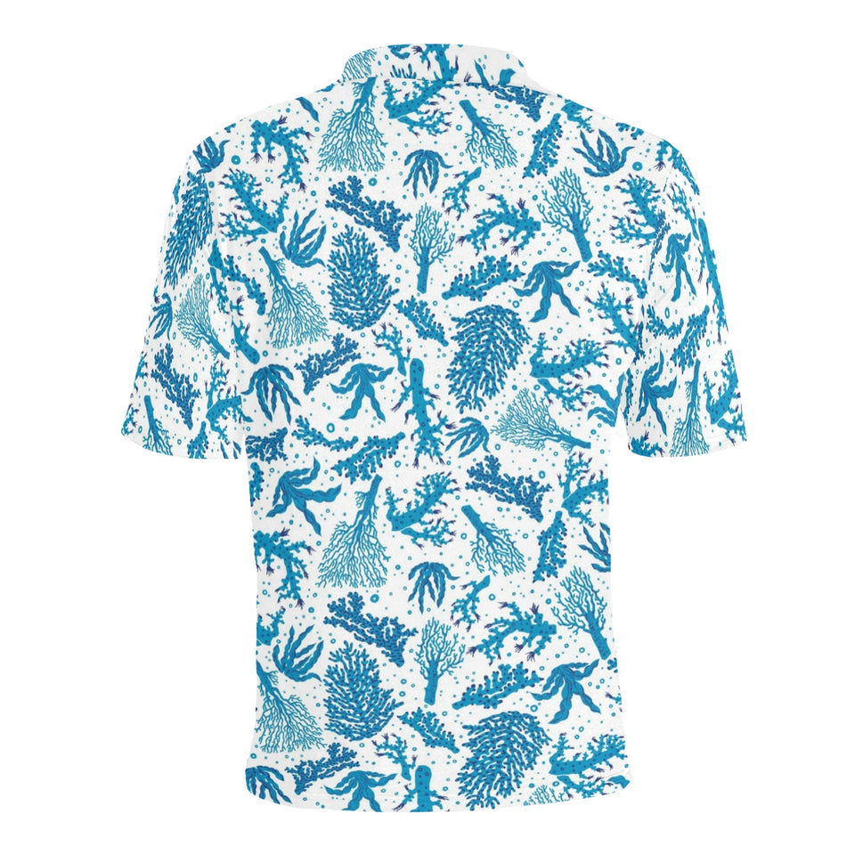 Coral Reef Pattern Print Design 01 Men's All Over Print Polo Shirt