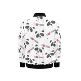 Hand Drawn faces of pandas pattern Kids' Boys' Girls' Bomber Jacket