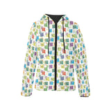 Chemistry Periodic Table Pattern Print Design 05 Women's Padded Hooded Jacket