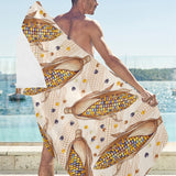 Corn Pattern Print Design 03 Beach Towel