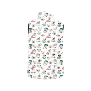 English Bulldog Pattern Print Design 03 Women's Padded Vest