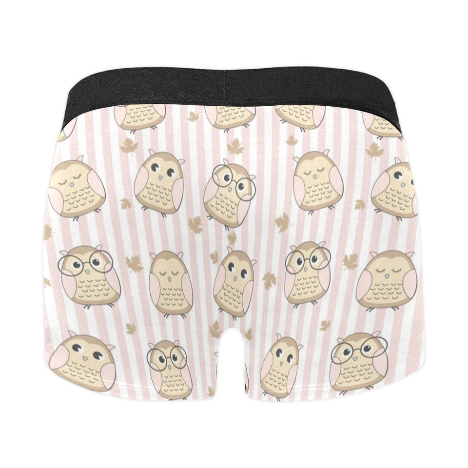 cute owl leaf Men's All Over Print Boxer Briefs Men's Underwear