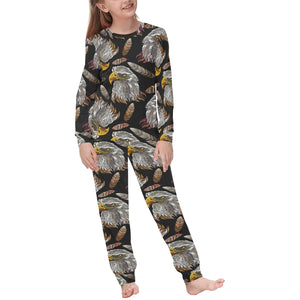 Eagle Pattern Print Design 05 Kids' Boys' Girls' All Over Print Pajama Set