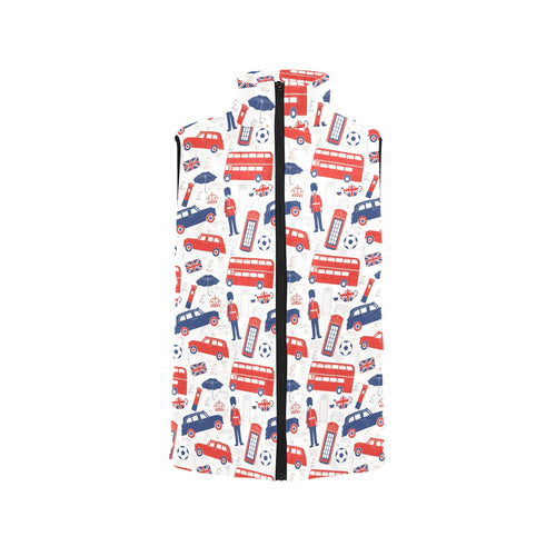 British Pattern Print Design 03 Men's Padded Vest