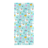 Llama alpaca cactus leaves pattern Beach Towel