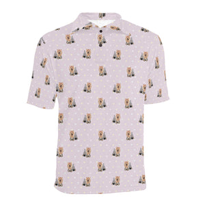Yorkshire Terrier Pattern Print Design 02 Men's All Over Print Polo Shirt