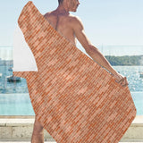 Brick Printed Pattern Print Design 02 Beach Towel