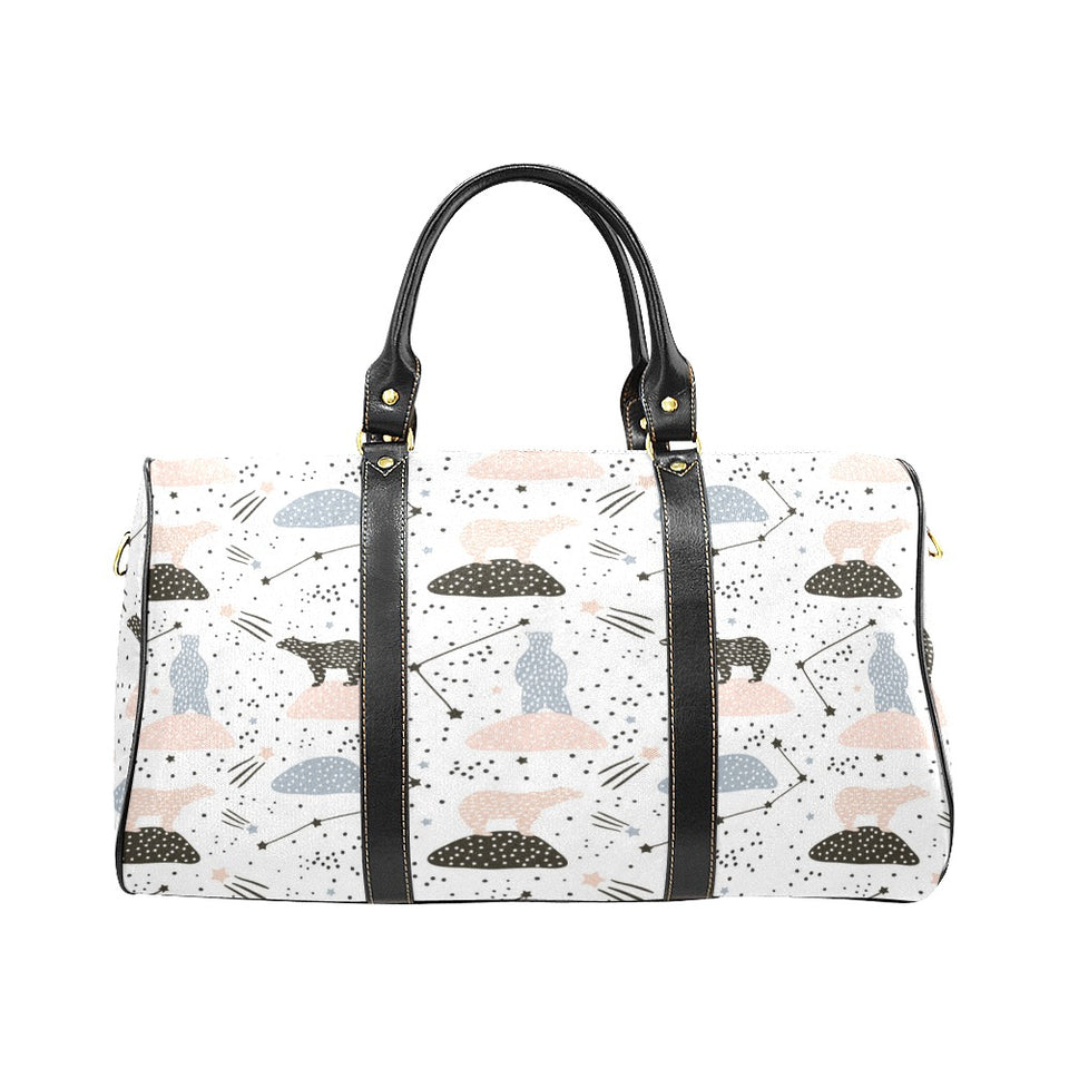 Polar bears star poka dot pattern Travel Bag