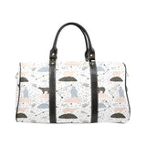 Polar bears star poka dot pattern Travel Bag