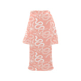 Snake lilies flower pattern Blanket Robe with Sleeves