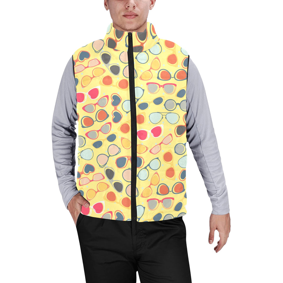 Sun Glasses Pattern Print Design 05 Men's Padded Vest