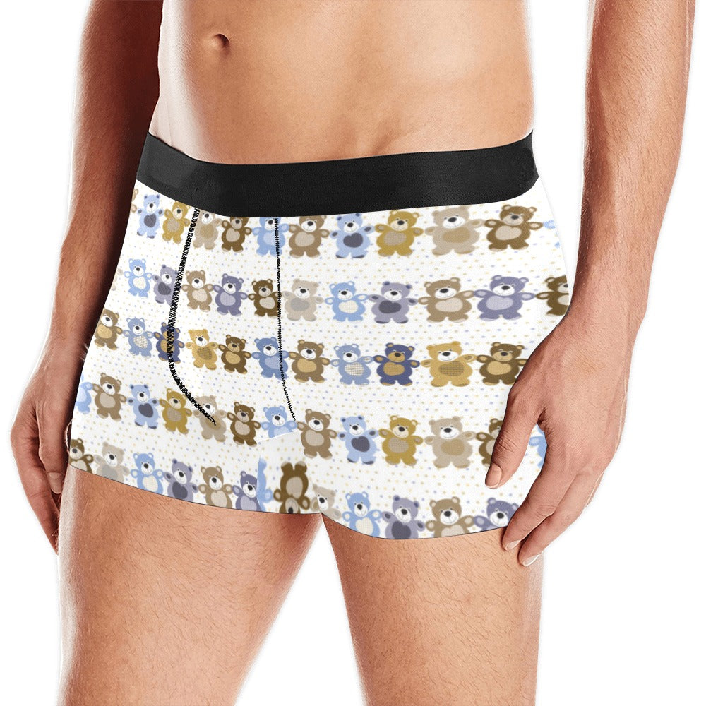 Teddy Bear Pattern Print Design 02 Men's All Over Print Boxer Briefs Men's Underwear