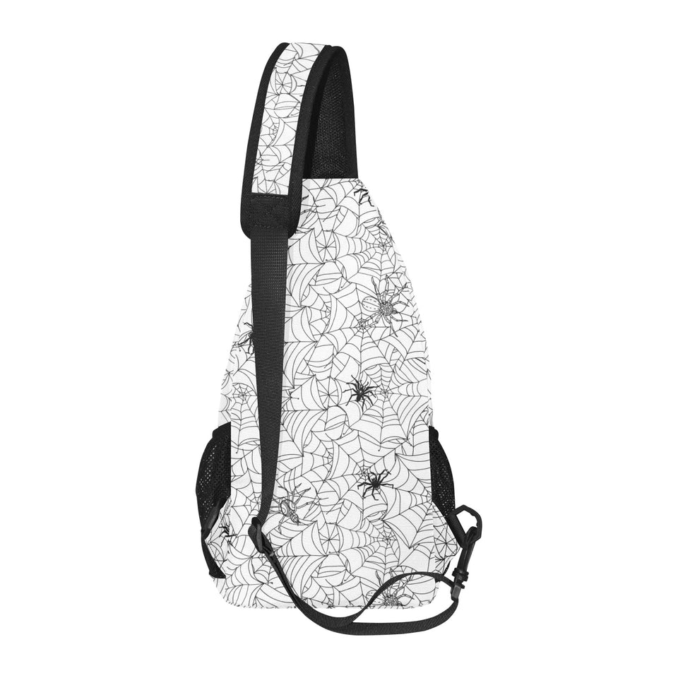 Spider web cobweb pattern All Over Print Chest Bag